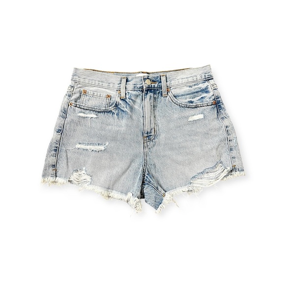 Pistola Distressed Light Blue Denim Shorts Sz 28 - Picture 3 of 7